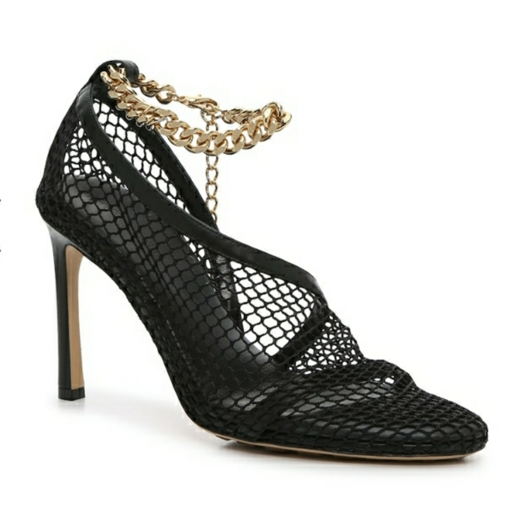 Bottega Veneta Chain Strap Mesh Pump